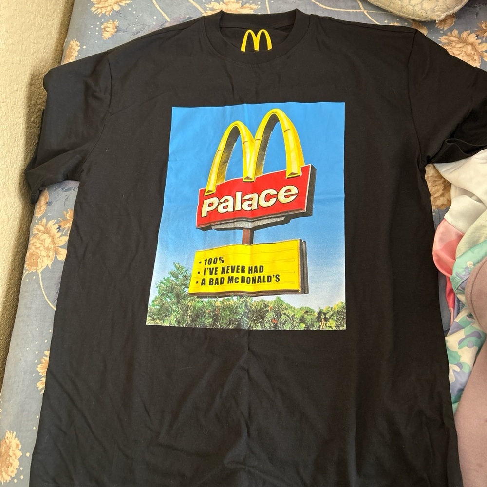 Palace Black Tee with McDonald's Graphic